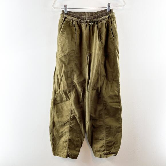 Anthropologie Pants - Anthropologie Olive Utility Wide-Leg Drawstring Pants